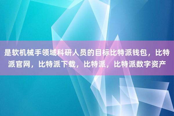 是软机械手领域科研人员的目标比特派钱包，比特派官网，比特派下载，比特派，比特派数字资产