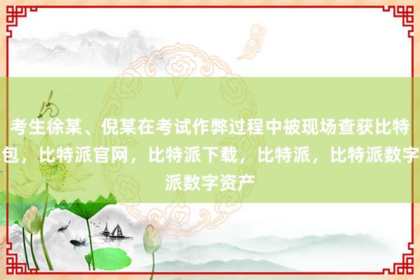 考生徐某、倪某在考试作弊过程中被现场查获比特派钱包，比特派官网，比特派下载，比特派，比特派数字资产