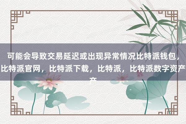 可能会导致交易延迟或出现异常情况比特派钱包，比特派官网，比特派下载，比特派，比特派数字资产