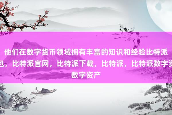 他们在数字货币领域拥有丰富的知识和经验比特派钱包，比特派官网，比特派下载，比特派，比特派数字资产