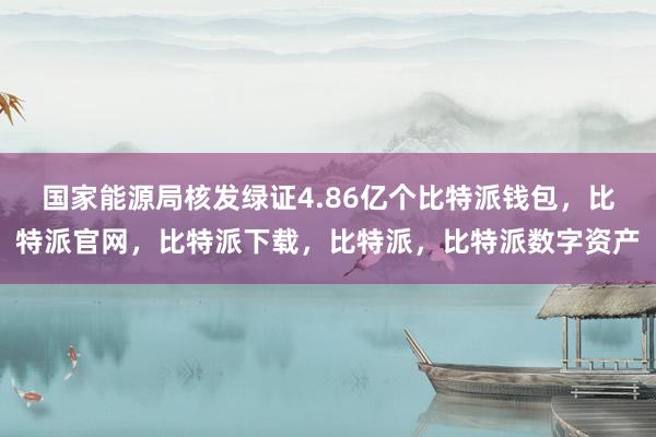 国家能源局核发绿证4.86亿个比特派钱包，比特派官网，比特派下载，比特派，比特派数字资产