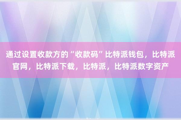 通过设置收款方的“收款码”比特派钱包，比特派官网，比特派下载，比特派，比特派数字资产