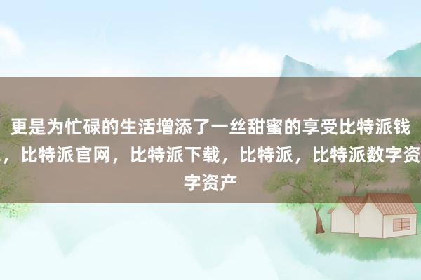 更是为忙碌的生活增添了一丝甜蜜的享受比特派钱包，比特派官网，比特派下载，比特派，比特派数字资产