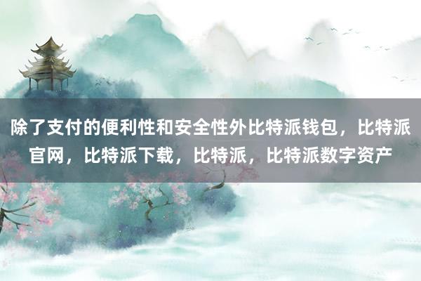 除了支付的便利性和安全性外比特派钱包，比特派官网，比特派下载，比特派，比特派数字资产