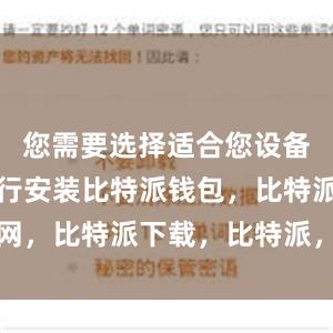 您需要选择适合您设备的版本进行安装比特派钱包，比特派官网，比特派下载，比特派，比特派数字资产